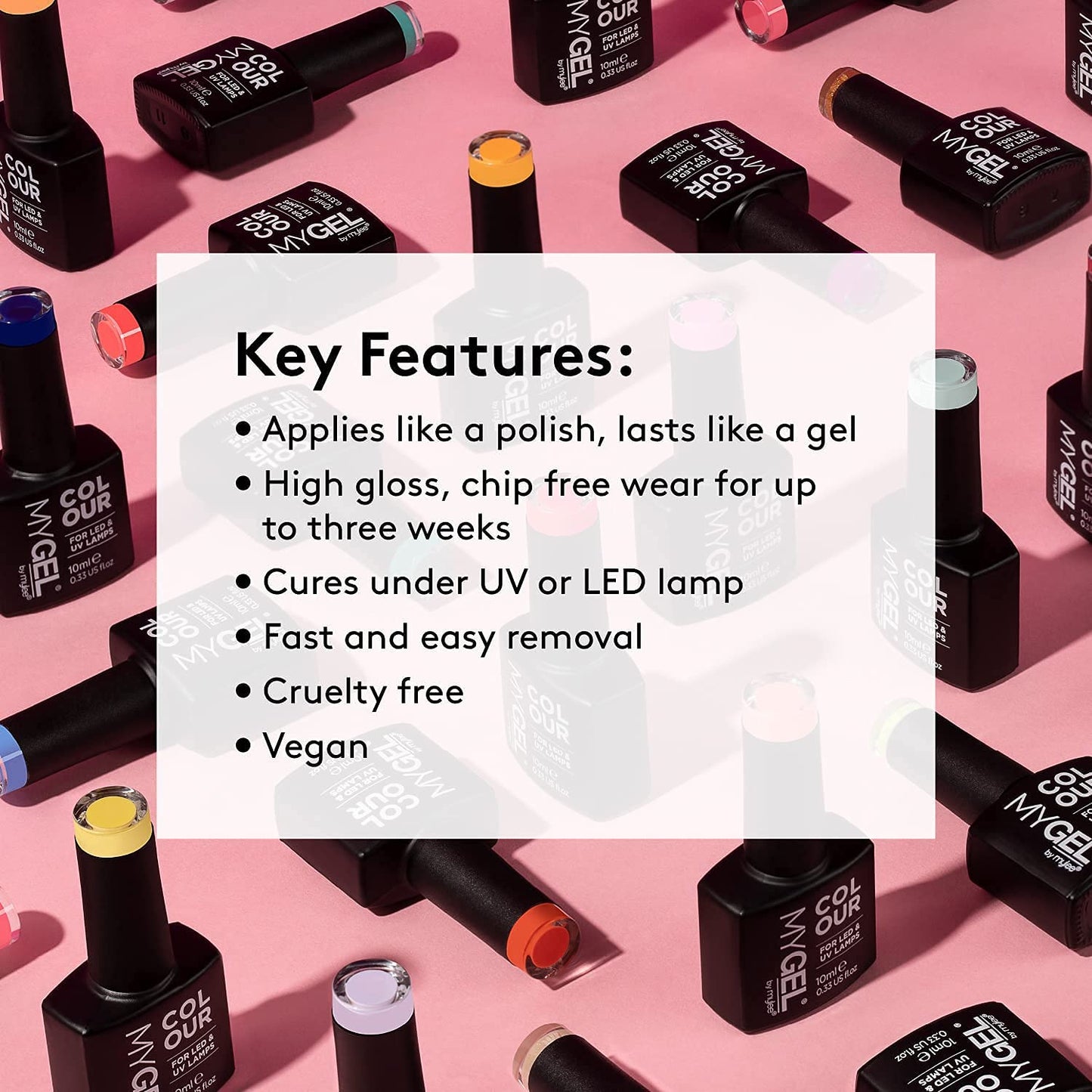 MYGEL by Mylee Nail Gel Polish 10ml [Vintage Rose] UV/LED Soak-Off Nail Art Manicure Pedicure for Professional, Salon & Home Use [Autumn/Winter 2022] - Long Lasting & Easy to Apply