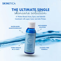 Skinetica Quintessence Face Toner for Acne, Spots and Blemishes 100ml | No Harsh Chemical, Paraben-Free & Vegan Friendly Toner for Face | Refreshing & Non-Irritating Skin Toner for Sensitive Skin