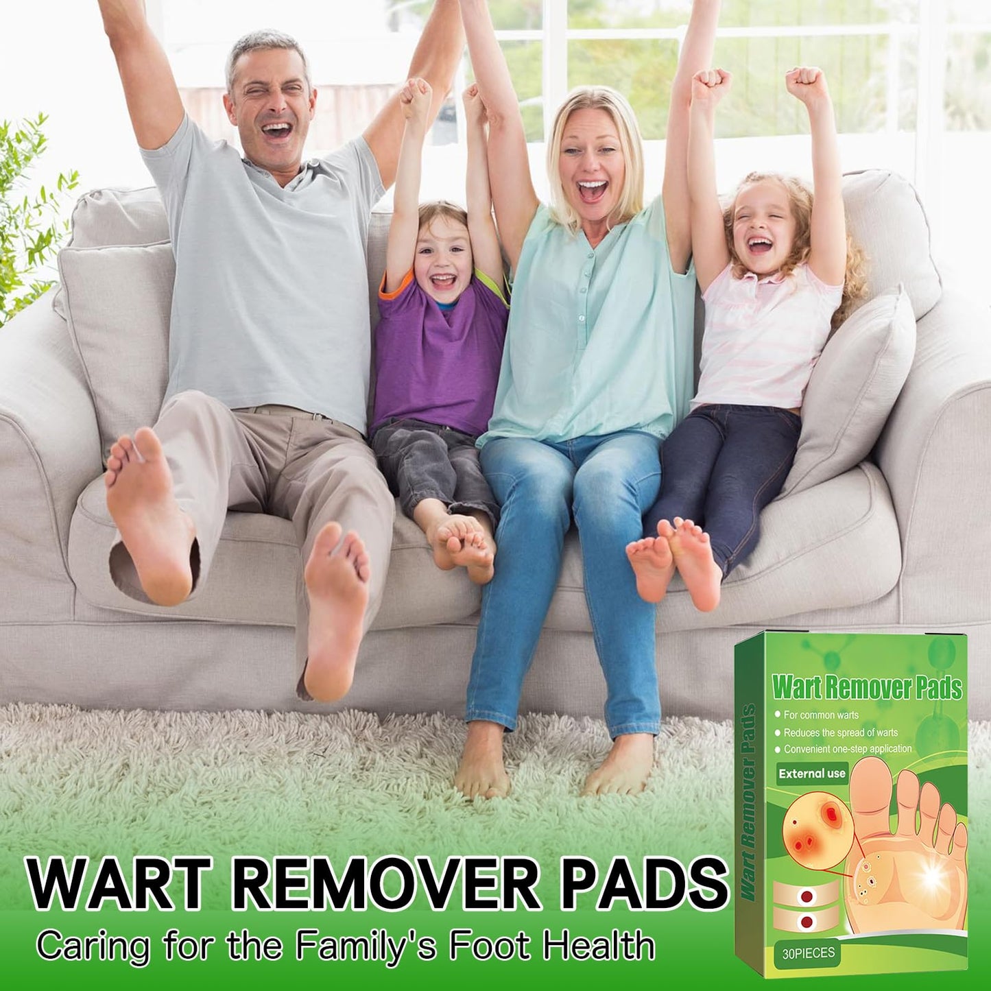 Soneat Wart Remover, 30pcs Verruca Treatment, Plantar Wart Remover for Hands, Feet, Effective Deep Verruca Removal Pads Patches, Pain Relief, Non-irritating Wart Treatment for Adults
