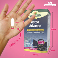 Natures Aid Osteo Advance with MenaQ7® – High Strength Bone & Joint Support Supplement – Calcium, Magnesium, Vitamin D3 & K2 – Vegan, Gluten Free, Non-GMO – 60 Tablets