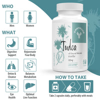 Tudca Liver Support Supplement,Tauroursodeoxycholic Acid Complex 1000mg Per Servings, Bile Salts for Detox Cleanse & Repair,Kidney,Gallbladder,60 Capsules