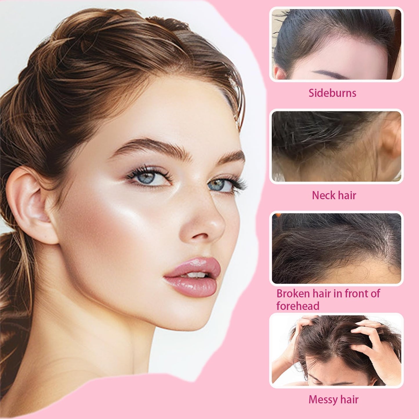 DMQ Hair Gel For Kids With Comb, Kids Broken Hair Finishing Stick Gel,Long Lasting Frizz Control, Natural Ingredients,Suitable for All Hair Styles,Gentle & Easy To Use