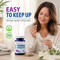 Hepatica Triphala Extract 4,500mg Equivalent | 450mg 10:1 Extract | Amalaki, Haritaki & Bibhitaki | 120 Vegan Capsules | 3rd Party Lab Tested