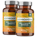 Ashwagandha 5000mg 180 Tablets (2x90), High Strength Ashwagandha- 6 Months Supply, Pure Ashwagandha, Vegan, Made in UK.