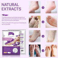 sefudun 3 Pack Foot Peel Mask,Exfoliating Foot Socks Calluses Remover Dead Skin, Aloe Moisturizing Feet Peeling Mask for Dry Skin,Cracked Heels,Foot SPA Socks for Women and Men