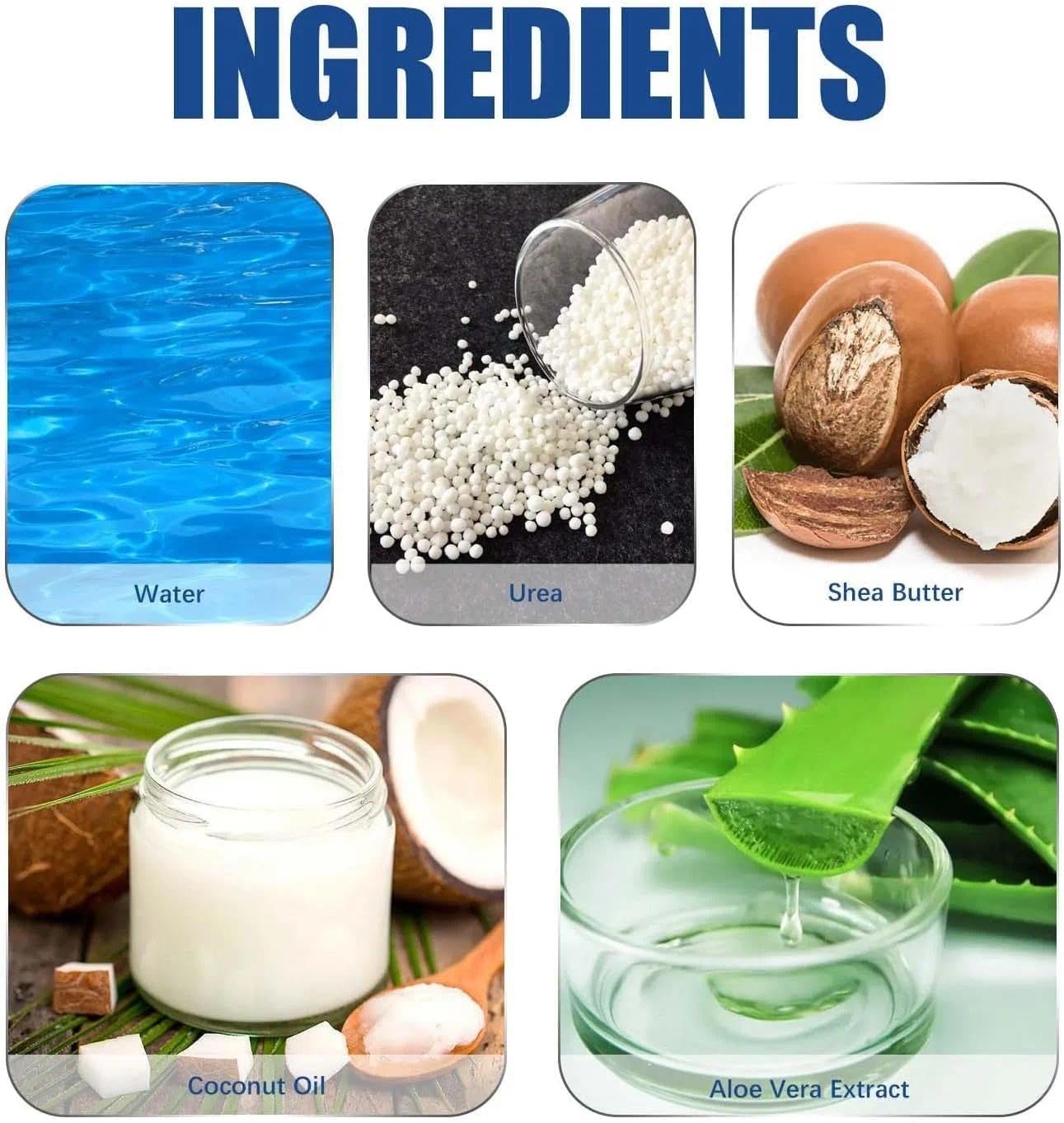 Intensive 60% Urea Cream for Extremely Dry, Cracked Skin – Deeply Moisturizing Foot & Hand Balm. Fast-Acting Repair for Rough Heels, Knees, Elbows & Hands、Severe Dryness