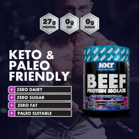 NXT Nutrition NXT Beef Protein Isolate 540g - High Protein Powder in Natural Amino Acids - Paleo, Keto Friendly - Dairy and Gluten Free | 540g (Fruits of the Forest)