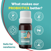 Mumsworld Probiotic Baby Drops with Vitamin D - Colic Relief for Babies & Newborns - Reduces Bloating, Wind and Crying - Probiotics for Babies & Children (10ml, 50 Servings) Pack of 3
