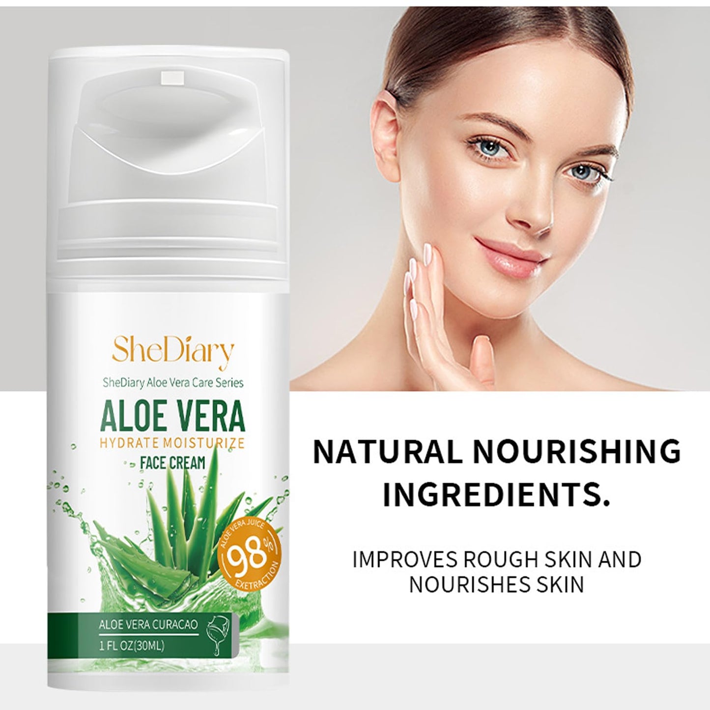 EONFAVE Skincare Gift Set Women - Skin Care Sets & Kits - Pamper Gifts for Women - Beauty Skincare with Aloe Vera Extracts - Cleanser - Toner - Eye Cream - Face Cream(4PCS ALOE VERA)