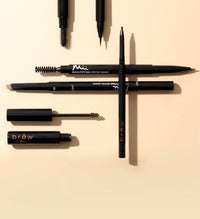 Mii Cosmetics Beautifying Brow Wand, Eyebrow Pencil, 3 in 1 Eyebrow Pen with Brush & Highlighter for Filling, Shaping, & Defining, Soft Brown, Truly Medium