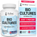 Dr. Berg Nutritionals Dr. Berg Bio Cultures Complex Probiotics with Prebiotics | 60 Billion CFU | Prebiotic and Probiotic Supplements with Lactobacillus and Bifidobacterium Strains