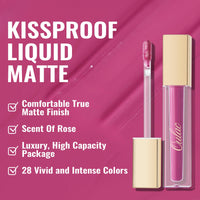 Oulac Matte Liquid Lipstick for Women, Rose Pink Highly Pigmented Creamy Matte Lip Gloss,Rich Colour Formula with Vitamin E & Rose Oil, Waterproof, Long Lasting,Vegan & Cruelty-Free (M10)