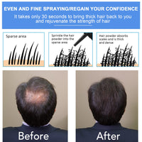 Professional Quality Hair Fibres, Hair Fibres Black for Thinning Hair, Completely Conceals Hair Loss in 15 Seconds, Undetectable & Natural, Hair Loss Product for Women and Men(Black)