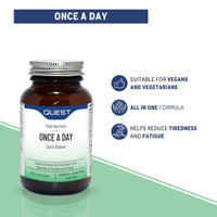 Quest - 90x Once A Day Multivitamins and Minerals Supplements. Daily Vitamins for Men & Women to Support and Boost Overall Well Being. Vitamins C, D, B, Iron, Magnesium, Zinc and More (1 Pack)