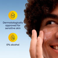 NIVEA MEN Sensitive Face Moisturiser SPF15 (75ml), 0% Alcohol Moisturiser Relieves 5 Signs of Skin Irritation and Protects Skin Against UVA/UVB Rays, Non-Greasy Formula