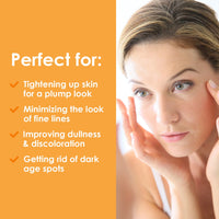 My Organic Zone Vitamin C Serum + Hyaluronic Acid and Vitamin E, Anti Aging and Anti Wrinkle Serum for Face and Skin, Skin Tightening and Bleaching (2fl.oz/60ml)