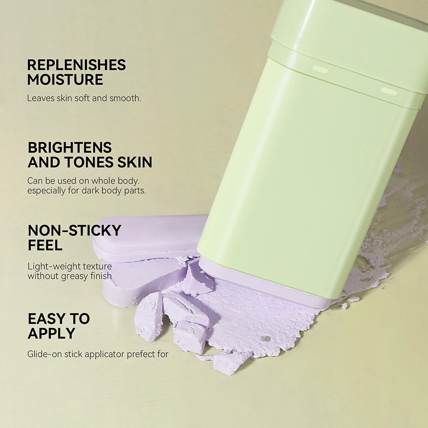 TBeautfave Skin Whitening Cream Stick for Body, Underarm Whitening Cream, Brightening Balm Stick with Niacinamide+Vitamin C, Skin Lightening Cream for Armpits/Knees/Elbows, Imorove Dullness, 28g