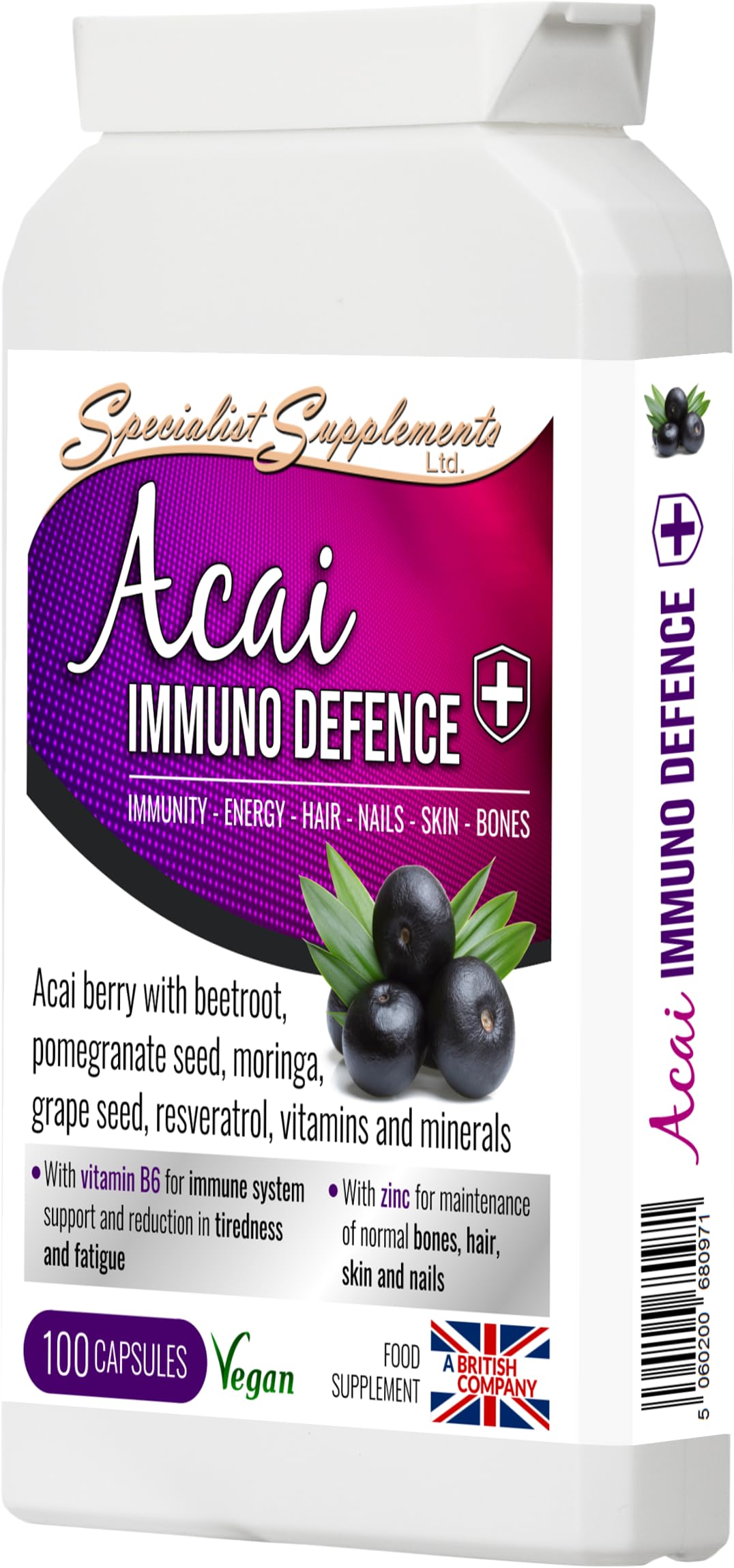 Specialist Supplements Acai Immuno Defence 100 Capsules