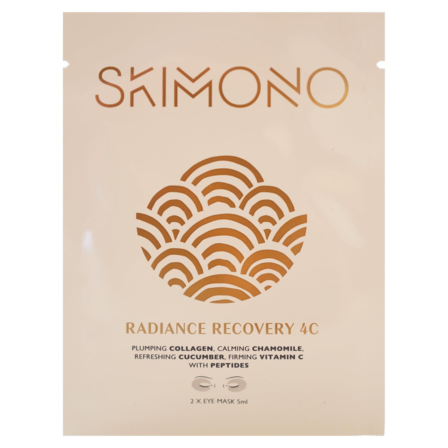 SKIMONO Radiance Recovery Eye Mask 1x5ml - Single Eyemask Eye Patch for Face Care, Brightens, Moisturises, and Softens Fine Lines