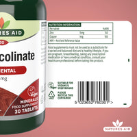 Natures Aid Zinc Picolinate Tablets 15mg - Supports Immune Health - Antioxidant Protection - Metabolism Wellness - Vegan Gluten-Free Non-GMO - High Potency Natural Supplement - 30 Tablets