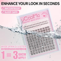 UCOOLME uCoolMe Venus Lash Clusters Kit 8-16mm with 5-6mm Bottom Lashes Wispy Natural Eyelash Clusters Kit D Curl -WideSpan Thin Invisible Lash Band