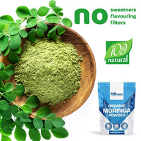 Organic Moringa Leaf Powder Gluten Free Natural and Pure Leaves Picked from The Moringa Oleifera Plant - Superleaf Superfood Powder by Pure Source Nutrition (100g)