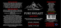 Black Diamond Shilajit Liquid Drops 50ml. Pure Himalayan Strength, Energy, Recovery & Health. Potent & Pure. Natural Fulvic Acid Trace Mineral & Vitamin Complex