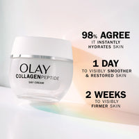 Olay Collagen Peptide Face Moisturiser Day Cream, Skincare with Niacinamide 99% Purity and Antioxidant Vitamin E, Advanced Anti Ageing Skin Care: Strengthens, Restores, Hydrates, 50ml