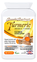 Specialist Supplements Turmeric Herbal Combo Plus Immune System Support 90 Capsules