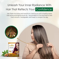Herbishh Argan Hair Mask-Deep Conditioning & Hydration For Healthier Looking Hair for very Dry, Weak, Stressed Out Hair, No Sulphates, No Parabens (250)