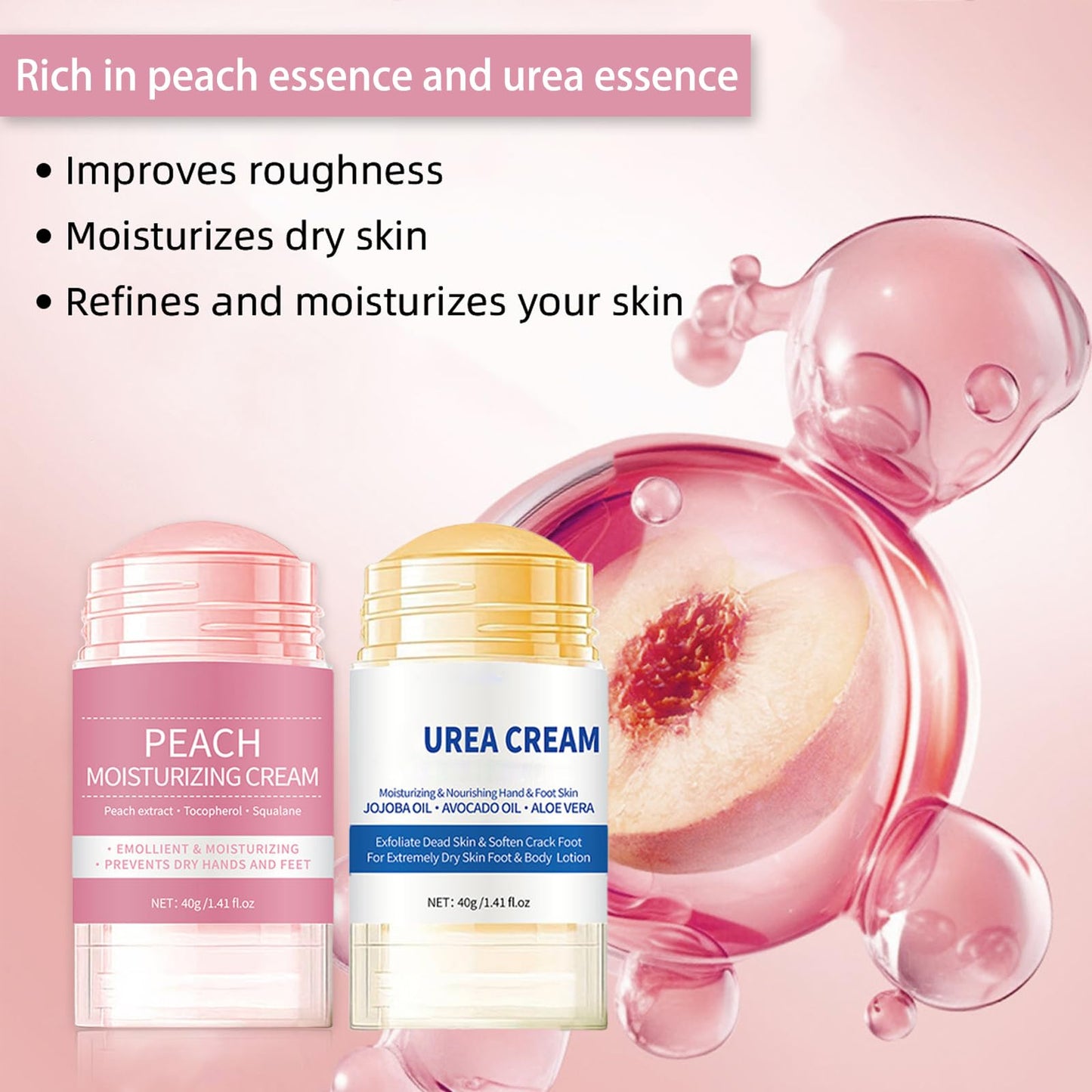 2-Pack-Urea Cream for Cracked Heels & Dry Skin – Intensive Foot Moisturiser & Hand Cream – Improve & Hydrate Rough Skin