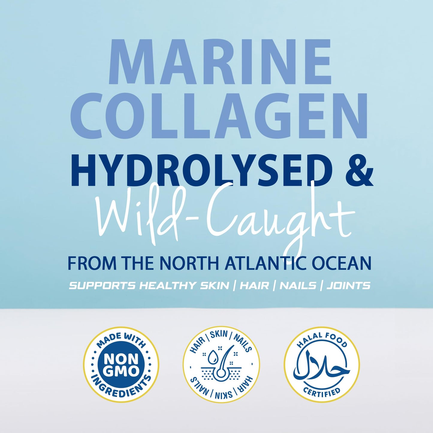 Onyx Marine Collagen Powder 10000mg (Type I & III) | Wild-Caught Arctic Cod | Collagen Supplements for Women & Men | Skin, Hair, Muscles, Joints, Bones (300 Grams [30 Servings])