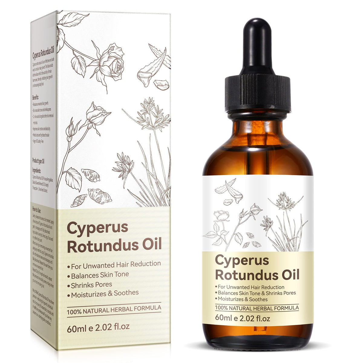 XAYGHE Cyperus Rotundus Oil, 60ml Cyperus Oil for Hair Removal