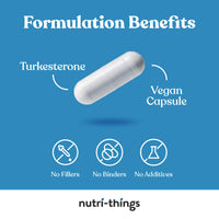 Nutri-things Turkesterone Capsules | Muscle Recovery and Muscle Growth Supplement | Max Strength 1000mg Per Serving | 120 Capsules