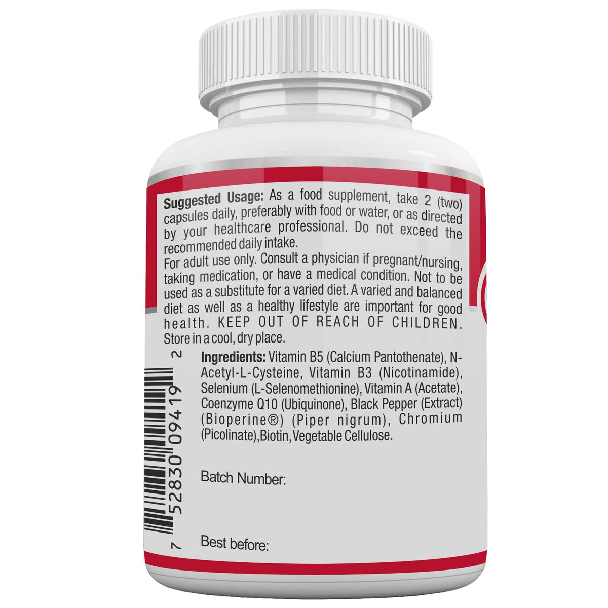 Addrena Blemless 30 Day- Clear Skin Supplement Pills Designed to Reduce Oily Breakouts from Spots & Blemishes with Vitamins A, B5, NAC, & Selenium for Women, Men, Teens, & Adults | 60 Natural Capsules