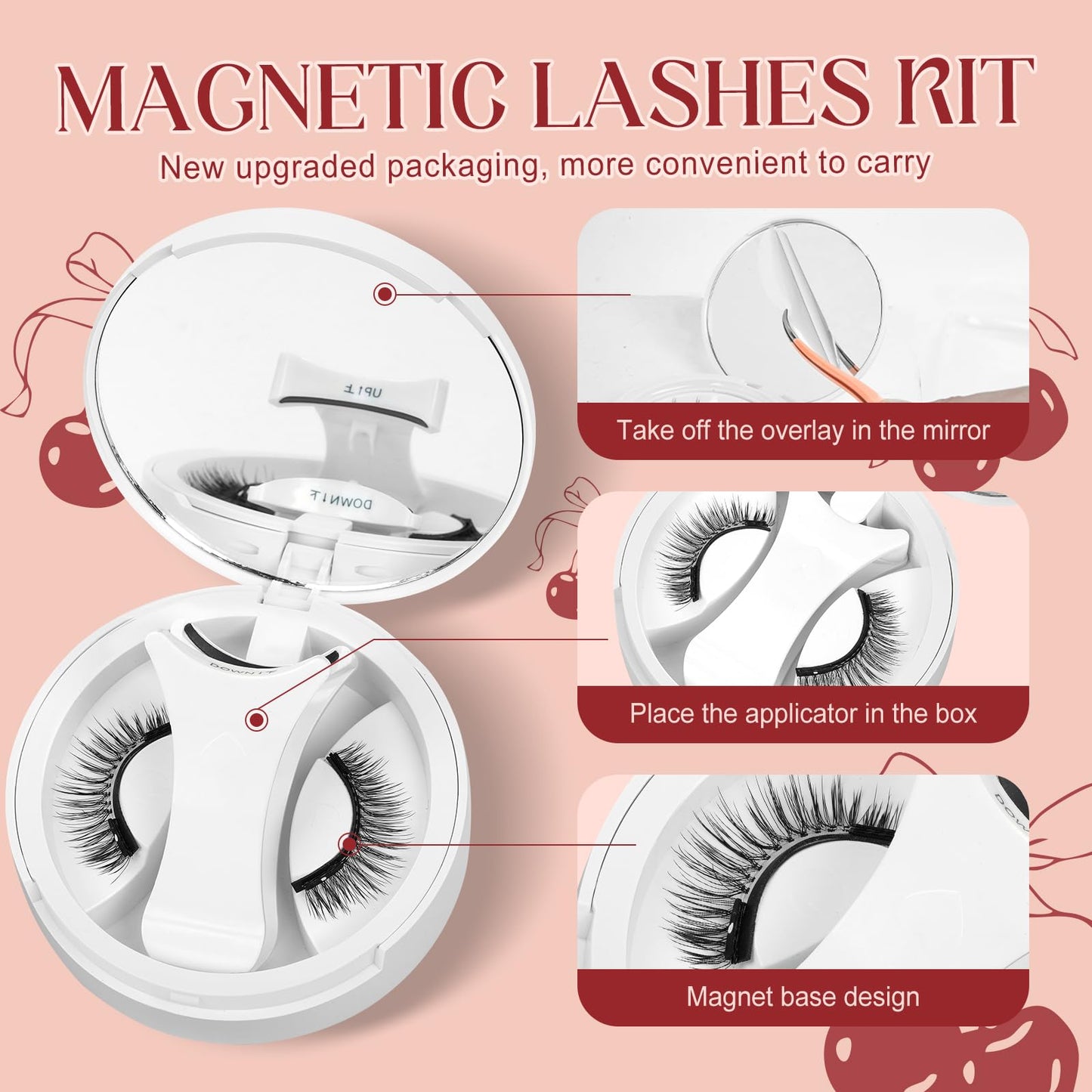 Higu clace Magnetic Eyelash kit, Reusable Magnetic Lashes Set with Clamp, Waterproof No Glue Lashes for All-Day Comfort & Easy to Use (Style MB)