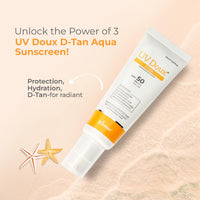 Brinton UV Doux D-Tan Aqua Sunscreen Lotion SPF 50 PA++++ 8-Hour Hydration with Niacinamide and Vitamin C 50 ml