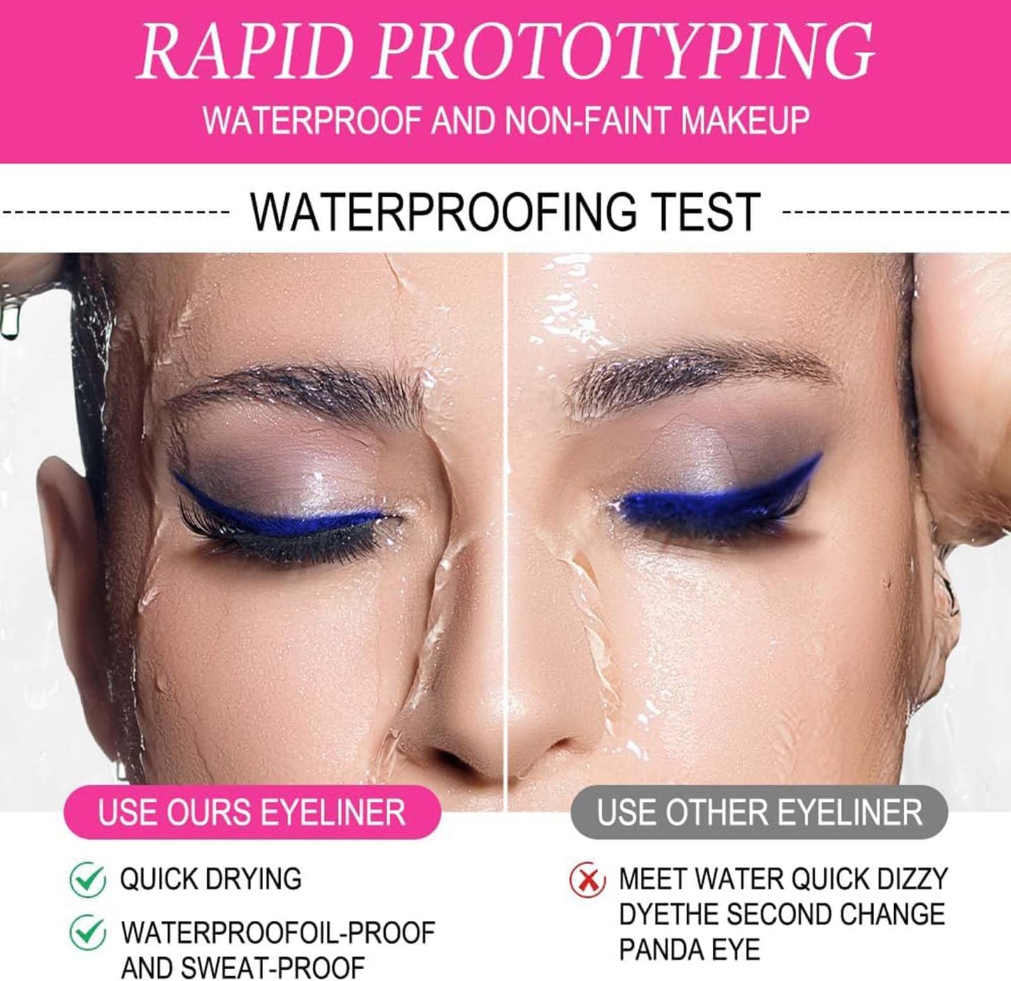 EveBeaty 12-Color Rainbow Liquid Eyeliner Set - Long-Lasting, Waterproof & Smudge-Proof Matte Eye Liners, Perfect for Christmas & Masquerade Makeup With Pencil Sharpener