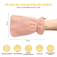 PHOGARY Microfiber Wash Mitt for Body & Face, Super Soft Absorbent Washcloth, Coral Fleece Face Cloth Bath Mitts for Child Adult, Washable Makeup Remover Cleansing Cloths,4 Pack,13x20cm