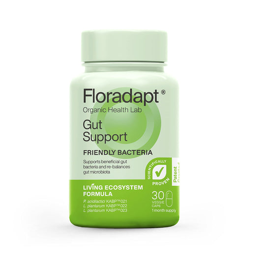Floradapt Gut Support Probiotics for Bloating Relief, Improved Digestion & IBS Relief | Vegan & Certified Gut Health Supplement | Recommended by The WGO | (30 Day Supply)