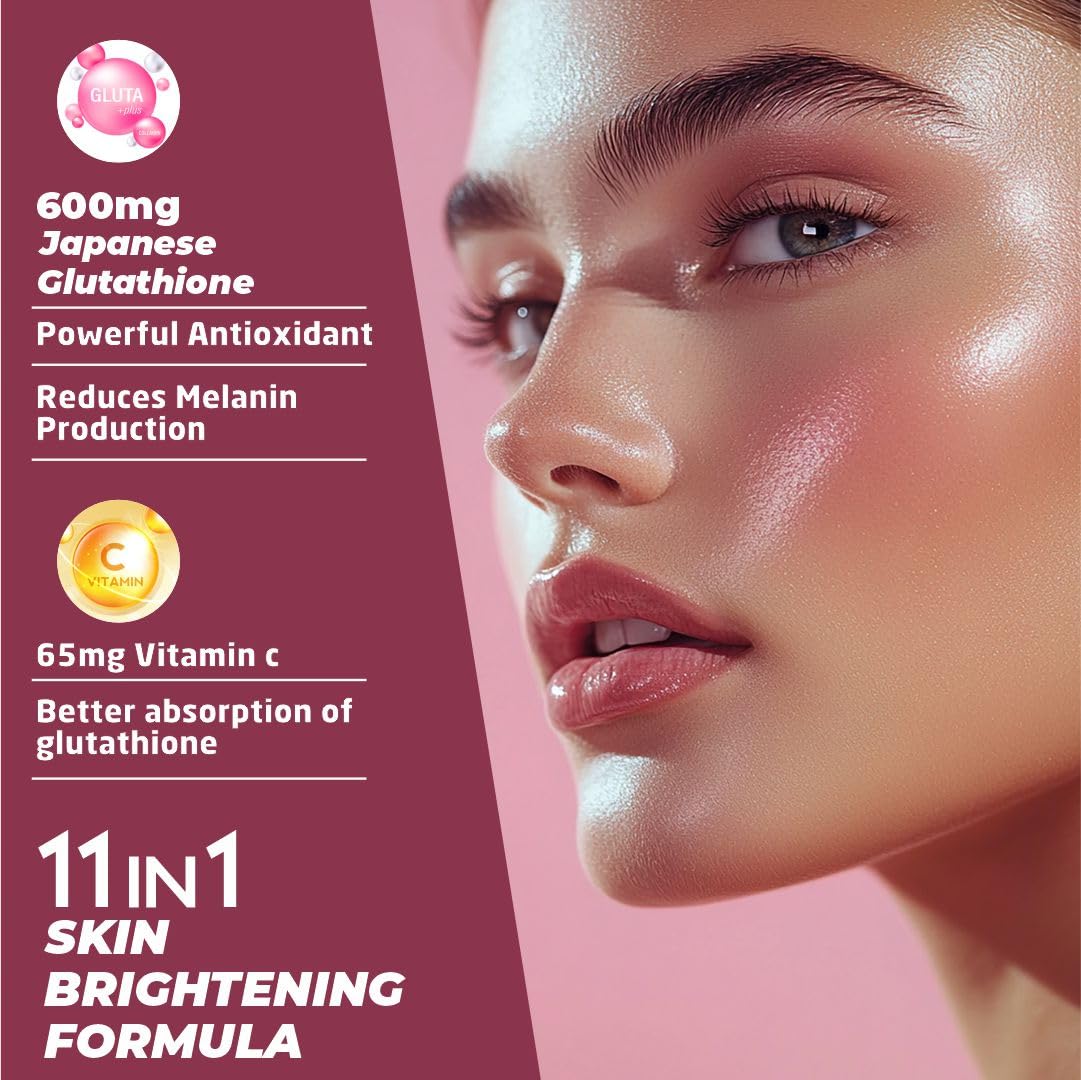Vitaminnica Because your Health Matters Vitaminnica Gluta Boost 11-in-1 Effervescent Tablets with Japanese L-Glutathione, Collagen, & Hyaluronic Acid | Skin Radiance & Beauty Supplement | 15 Tablets (Pack of 5, Orange)