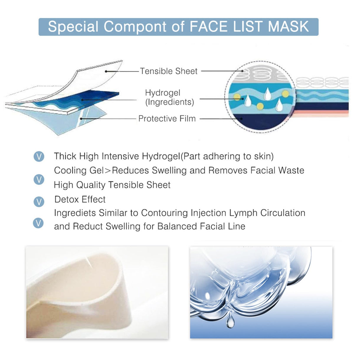 ThamGlow 3-Pack V Line Face Lifting Chin Mask, V Edge Patches Face Lift & Sculpt Chin Lift Mask – Anti-Sagging V-Shape Treatment | Visible Firming For Jawline & Neck | Hydrate & Smooth Skin Texture