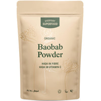 Everyday Superfood Organic Baobab Powder 50g, High Vitamin C, Perfect in Smoothies, Tea and Baking