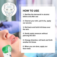 Koi Beauty KOI BEAUTY Derma Roller 0.5mm - 200 REAL NEEDLE, Professional Microneedling Roller for Hair &Beard Growth at Home, Dermaroller for Face Body Scalp for Women Men, Micro Needling Roller Titanium