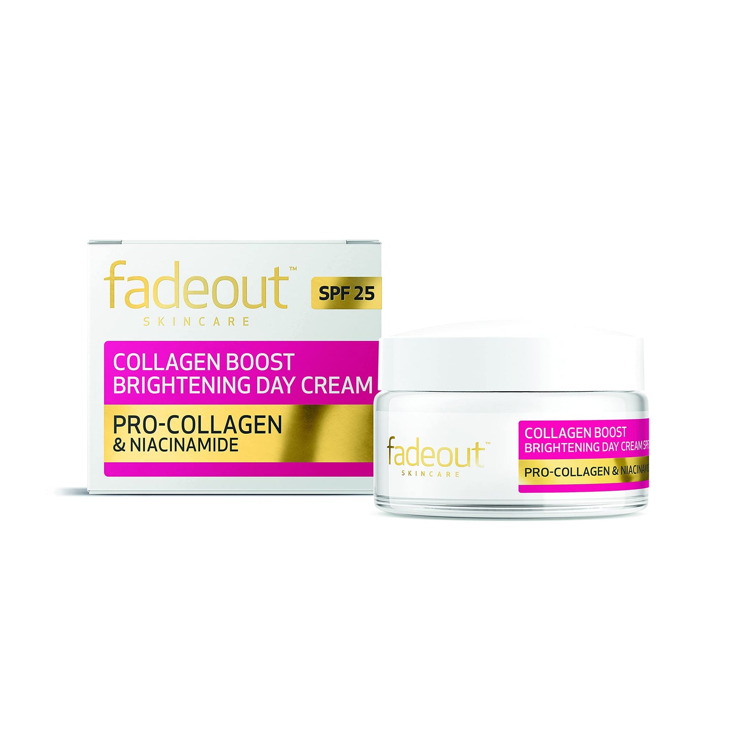 Fade Out Collagen Boost Brightening Day Cream SPF 25 - Anti-Aging, Skin Firming & Dark Spot Reducing Moisturizer - 50ml