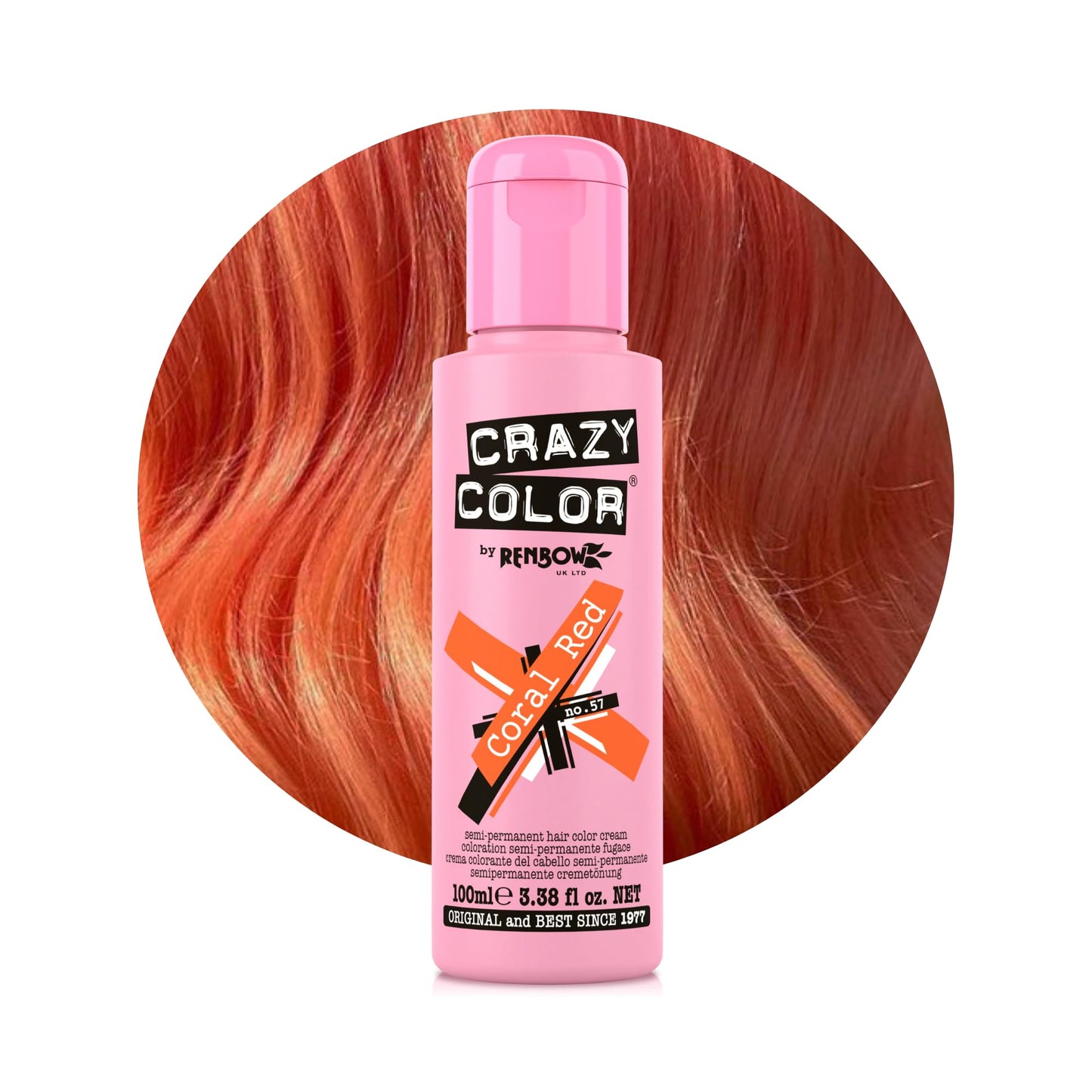 Crazy Color Coral Red Hair Dye 100ml