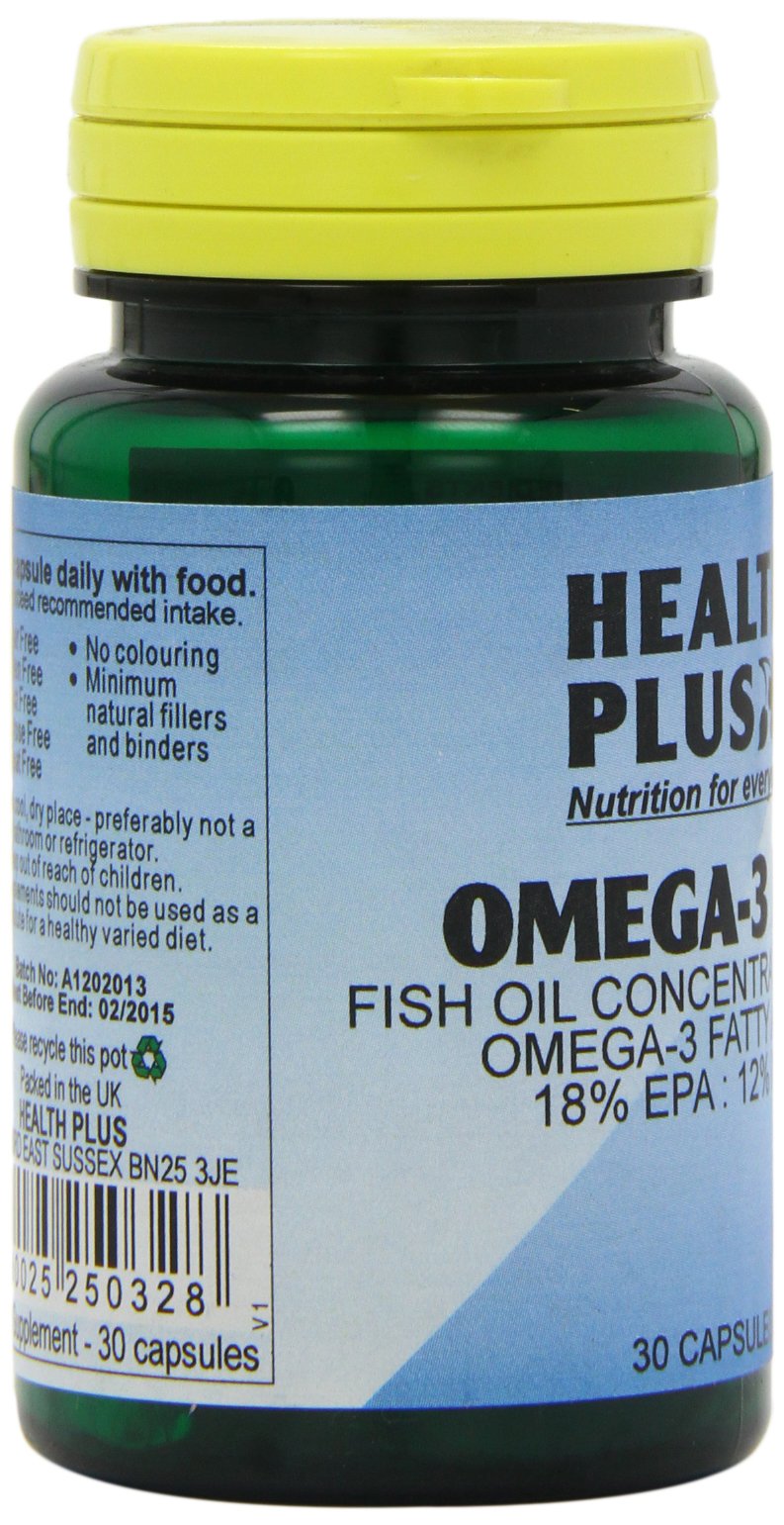 Health Plus Omega-3 Epa 1000mg : Fish Oil Supplement - 30 Capsules, in a planet-friendly 99% recycled pot