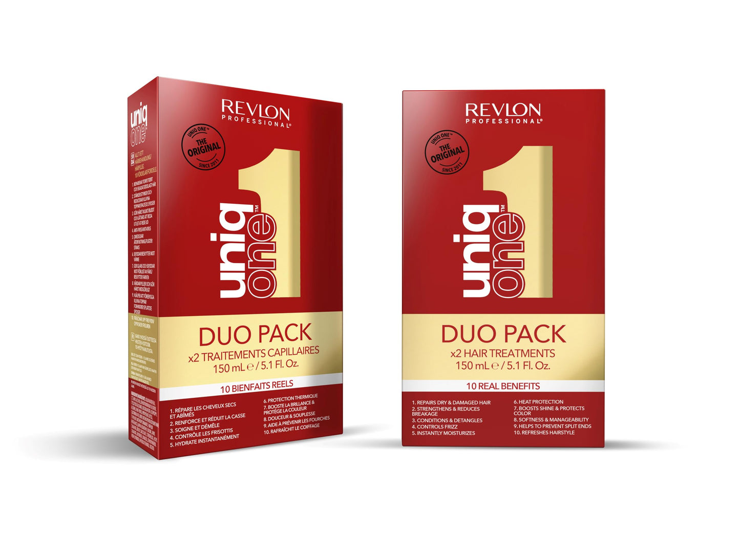 REVLON PROFESSIONAL Revlon Professional UniqOne Leave In Conditioner Classic Duo Pack, Gifts For Women/Men, Hair Treatment For Shine And Frizz Control (2 x 150ml)