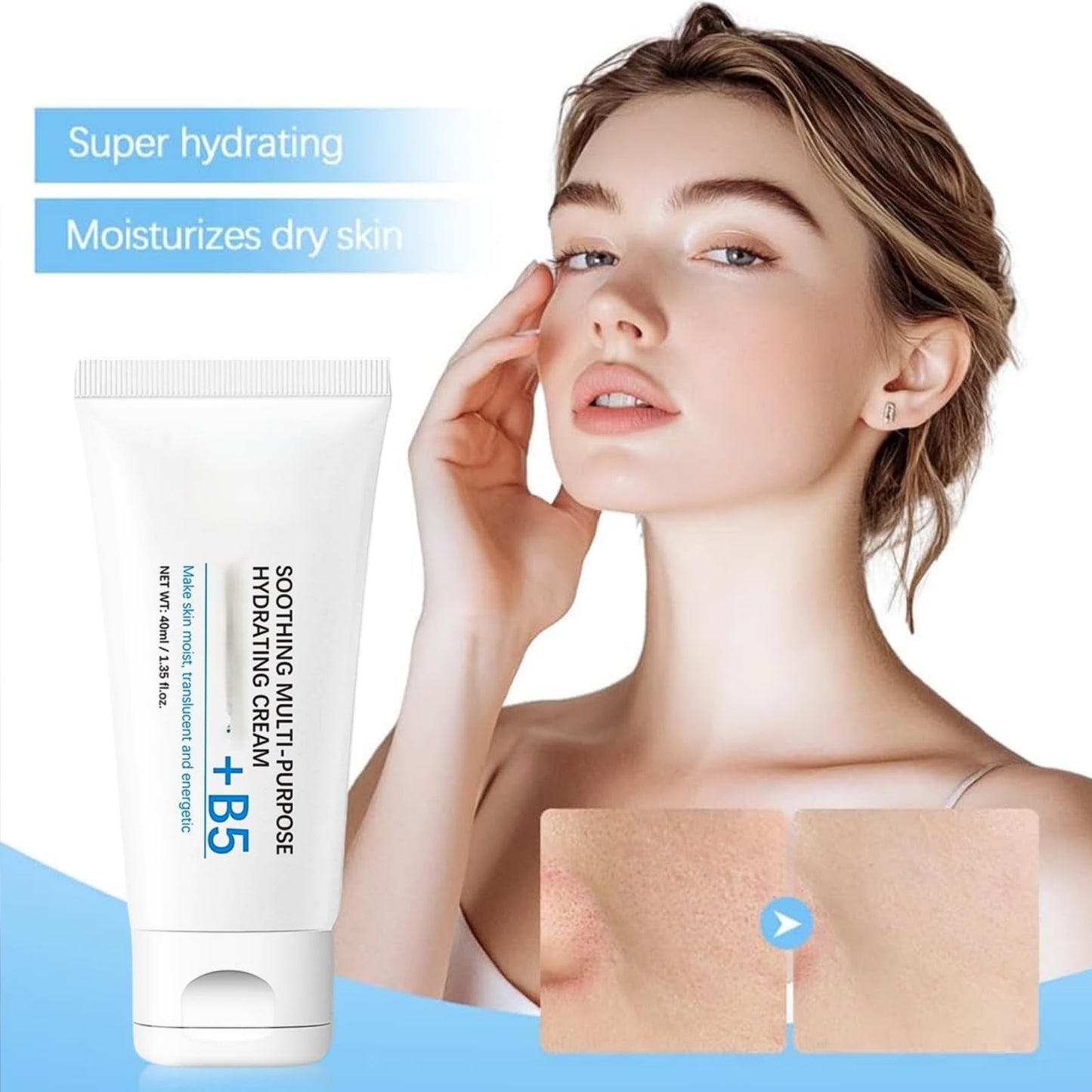 Vitamin B5 Repair Face Serum Cream,Skin Barrier Repair Cream,B5 Cre-am,Hydrating Cre-am,Skin Firming Butter,Restore Luster,Restore The Damaged Sk-In,Face Moisturizer For Women &Men And Sensitive