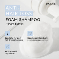 evocapil Evocapil Plus Foam Shampoo – Gentle After Hair Transplant Shampoo – Biotin, Panthenol & Plant Extracts – Sensitive Scalp Cleanser